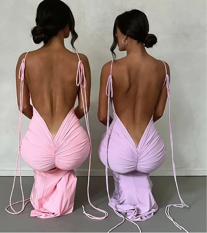 Elegant Backless Maxi Dress