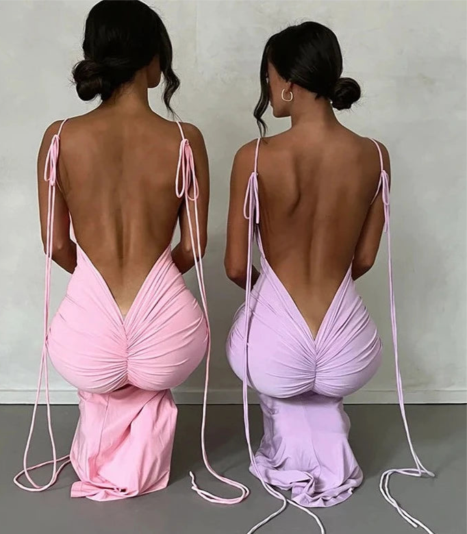 Elegant Backless Maxi Dress