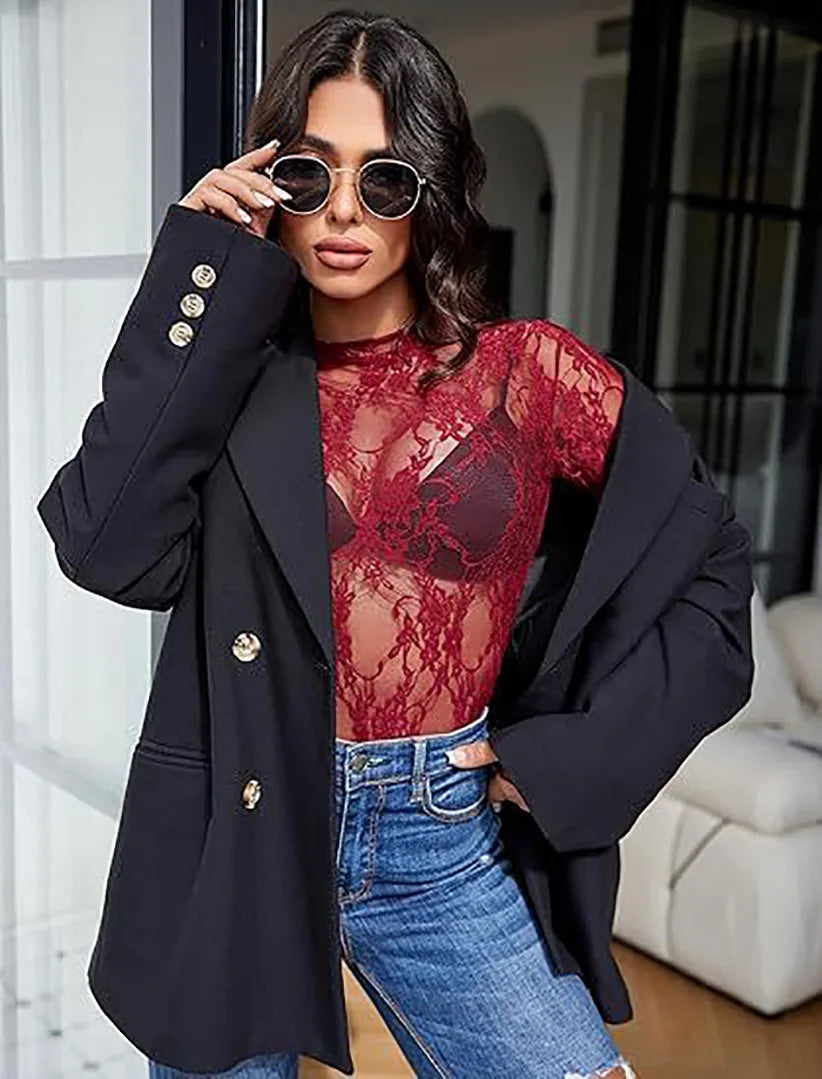New Lace Transparent Shirt