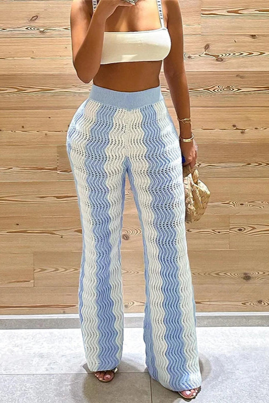 High Waist Knitted Trousers