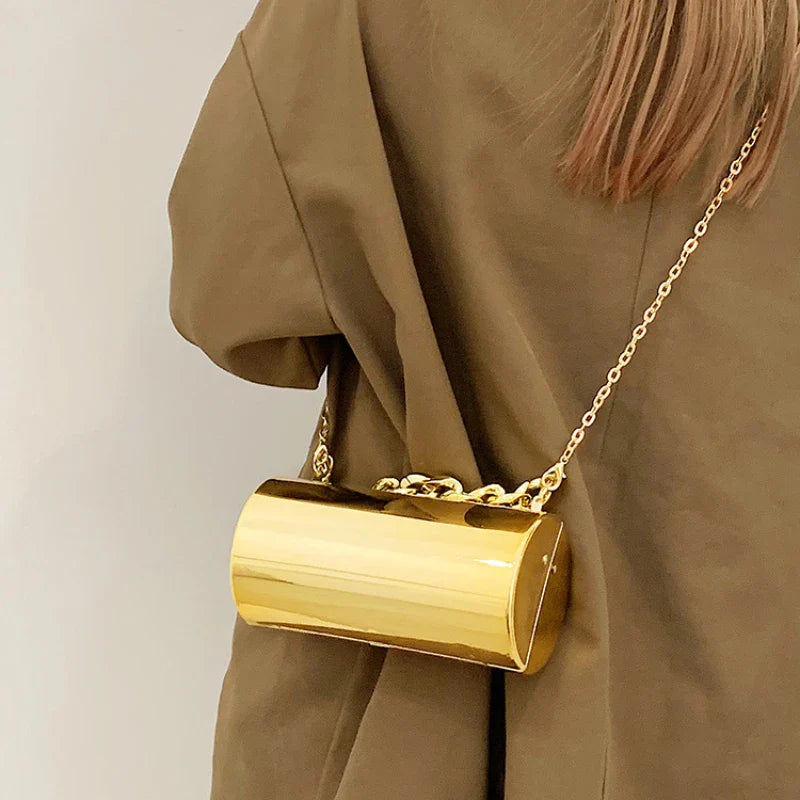 Cylinder Mini Evening Purse Clutch Bag