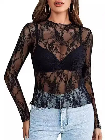 New Lace Transparent Shirt