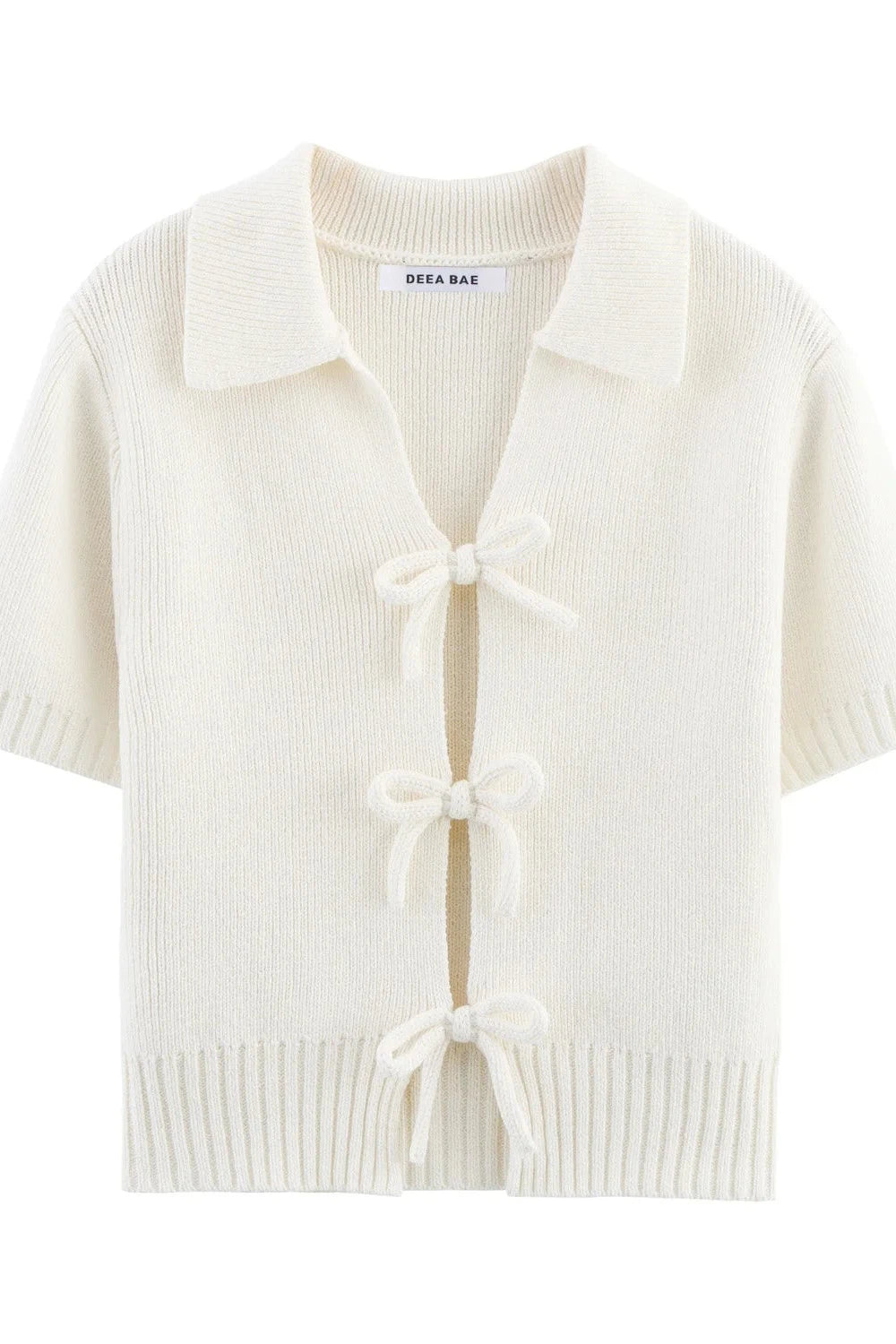 Korean Style Knitted Short Sleeved Top