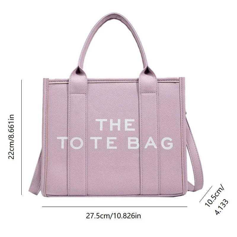 Leather Crossbody Tote Bag
