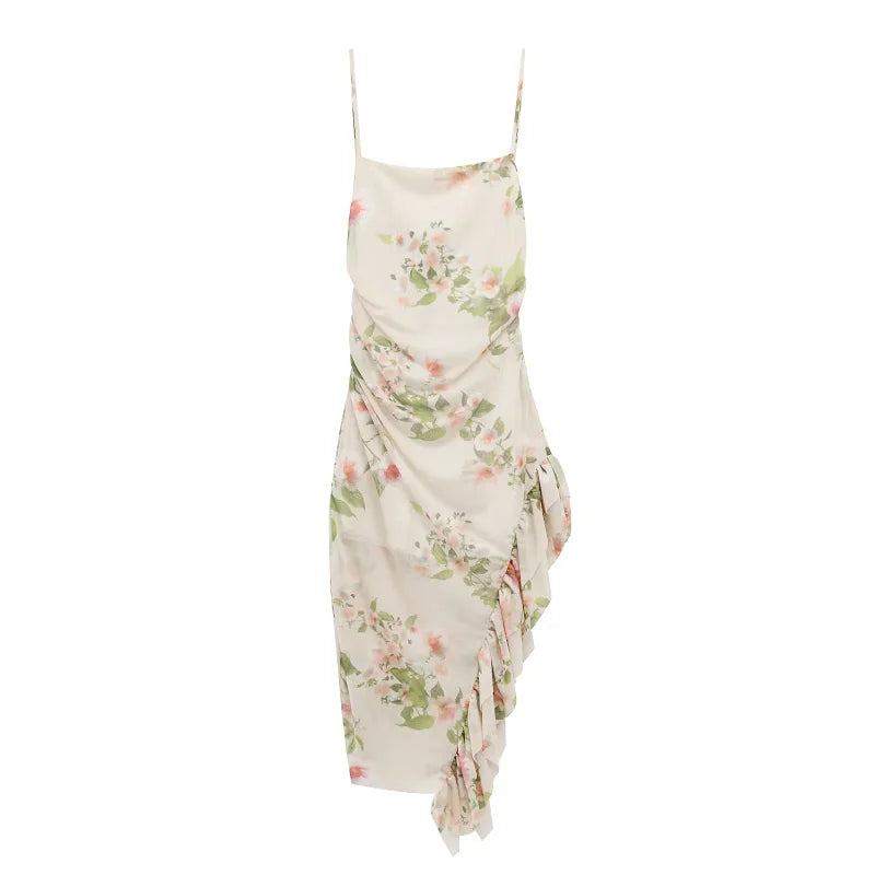 Elegant Slip Backless Midi Dress