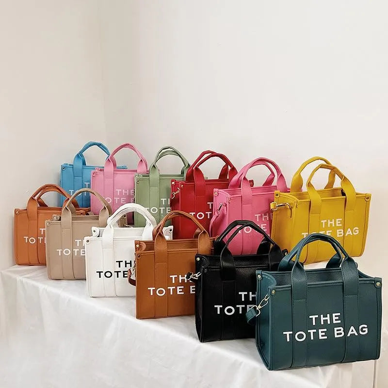 Leather Crossbody Tote Bag