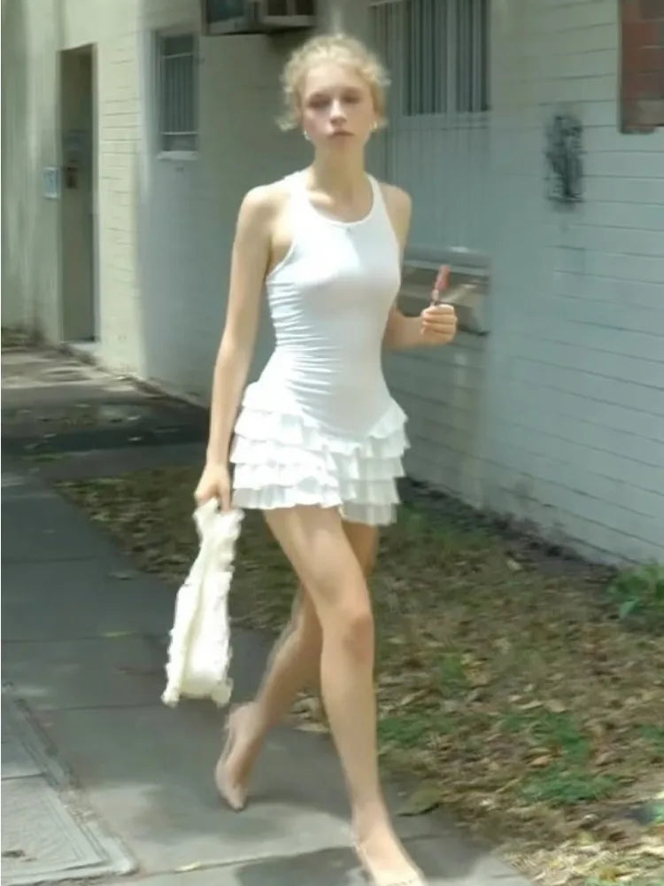 Ruffled Summer Mini Bodycon Dress
