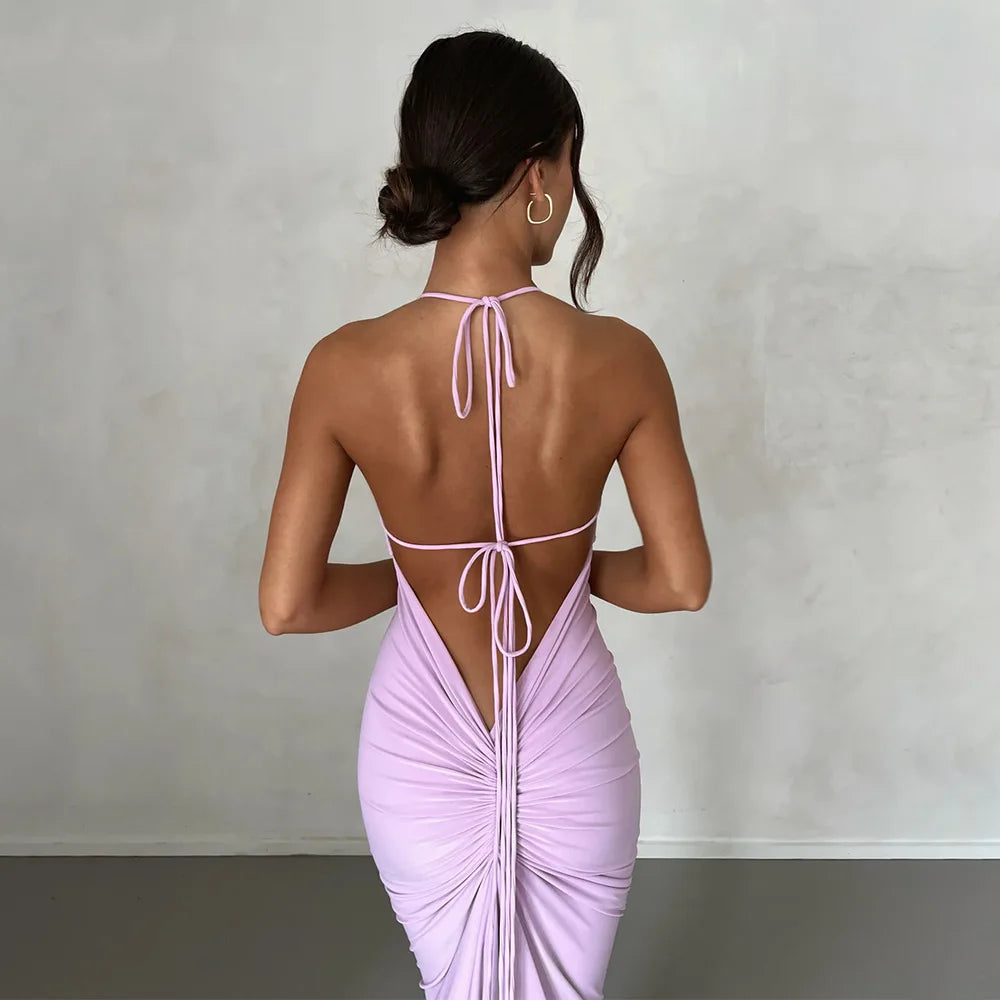 Elegant Backless Maxi Dress