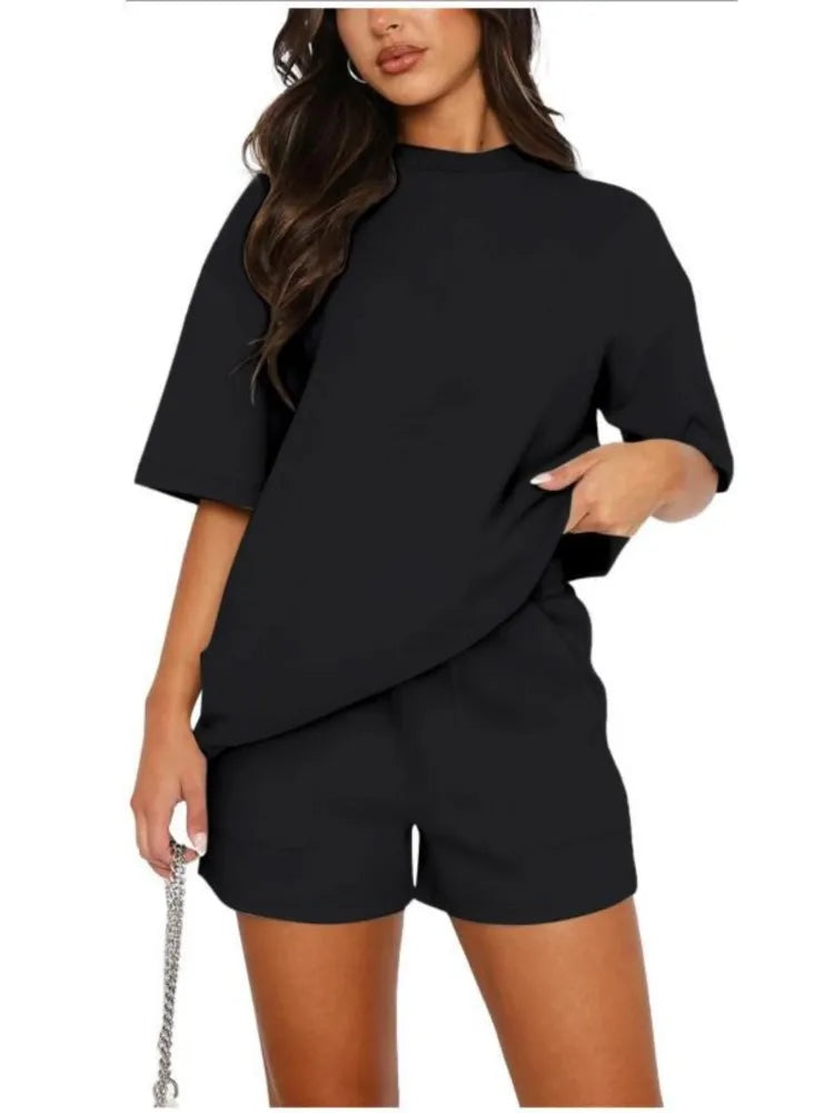Casual Short Sleeve Two Piece Set