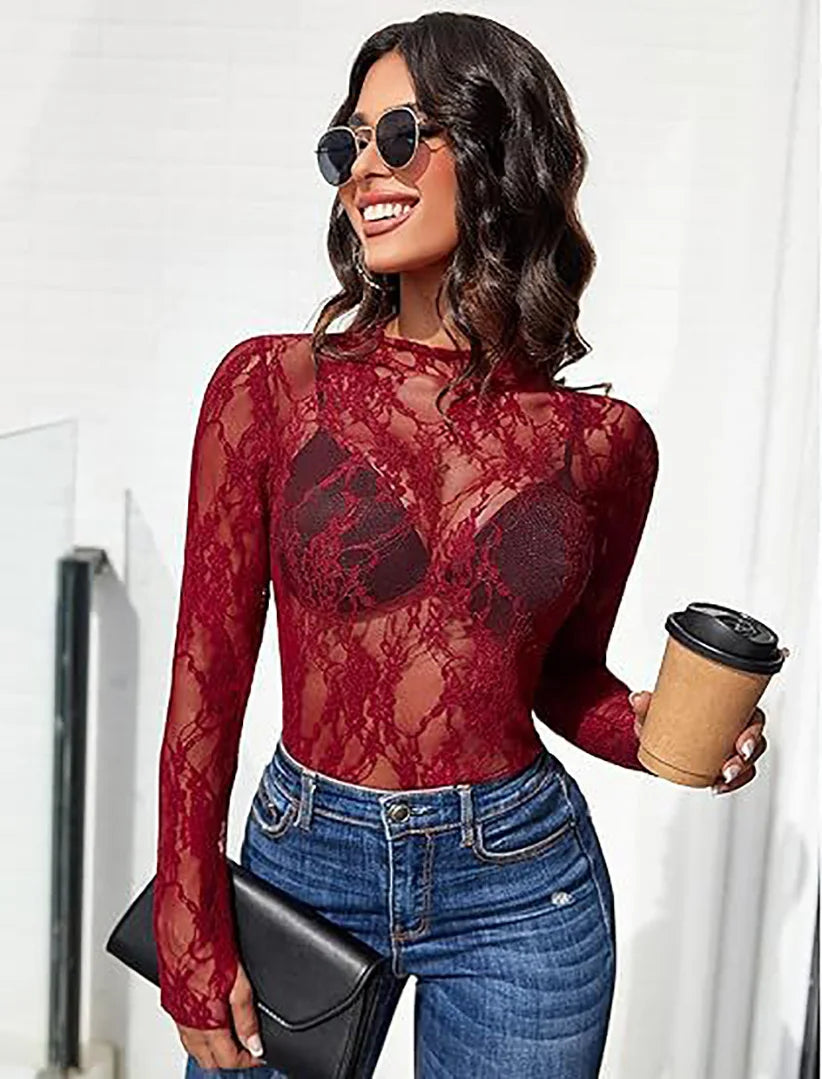 New Lace Transparent Shirt