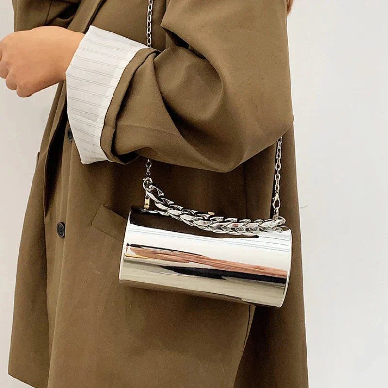 Cylinder Mini Evening Purse Clutch Bag