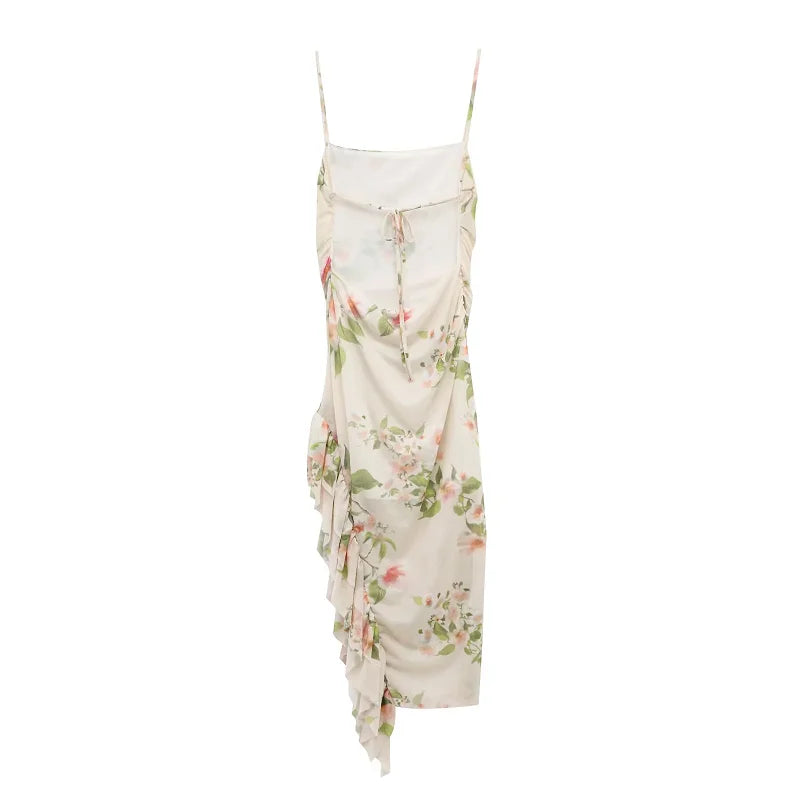 Elegant Slip Backless Midi Dress