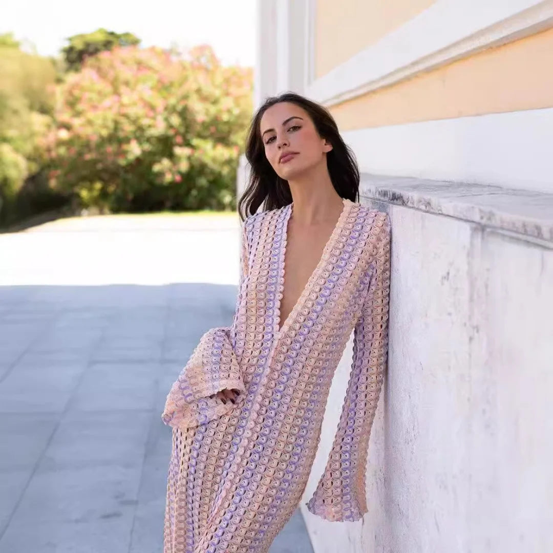 Crochet Knit Maxi Dress