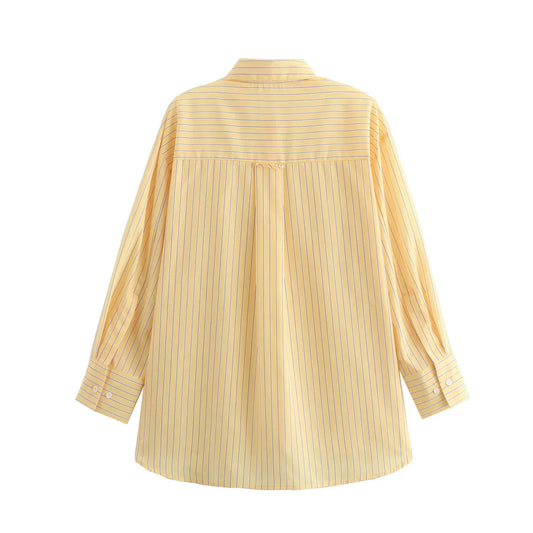 Right a shorts description for a Casual Loose Long Sleeve Top
