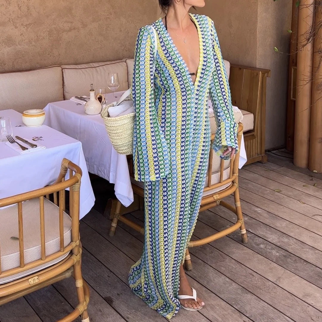 Crochet Knit Maxi Dress