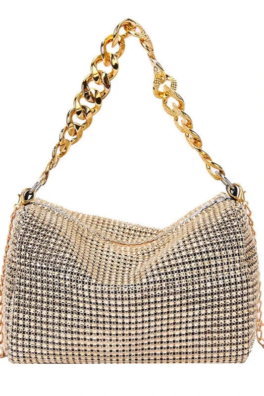 Diamond Detail Chain Handbag
