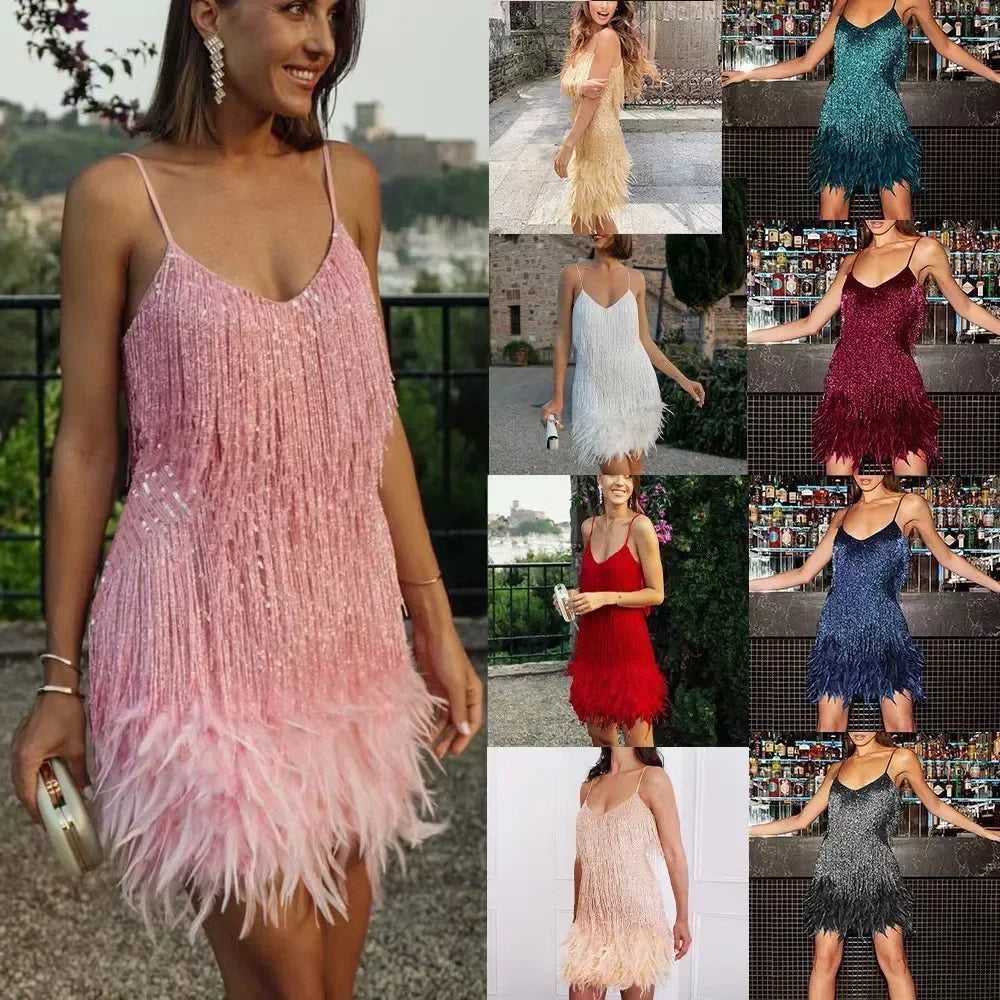 Tassel Fringed Bodycon Dress