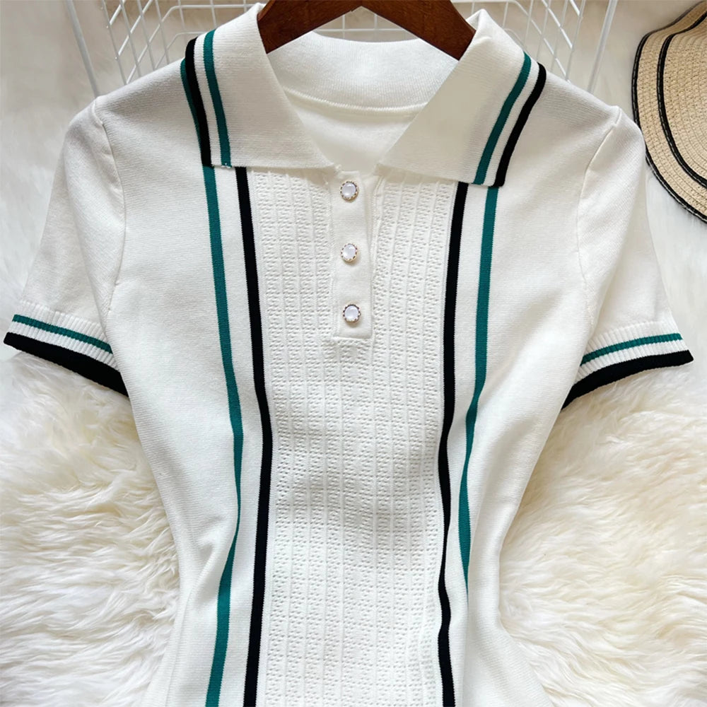 Knitted Mini Ruffled Dress