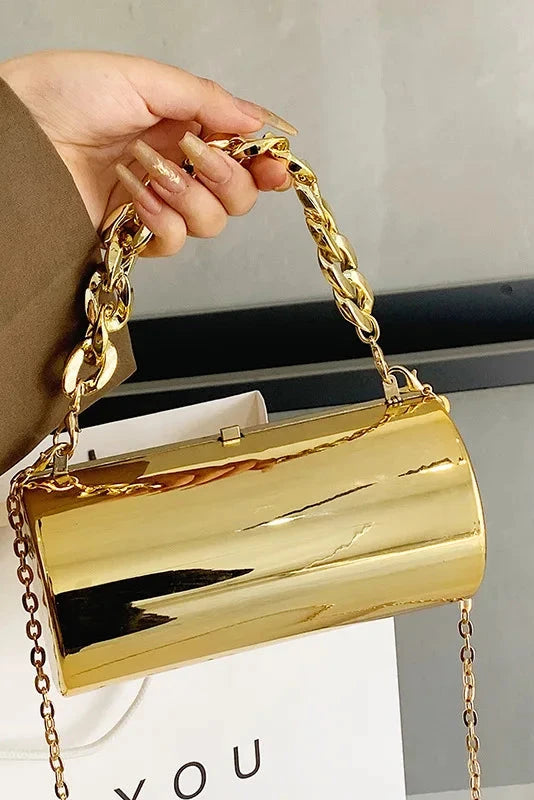Cylinder Mini Evening Purse Clutch Bag