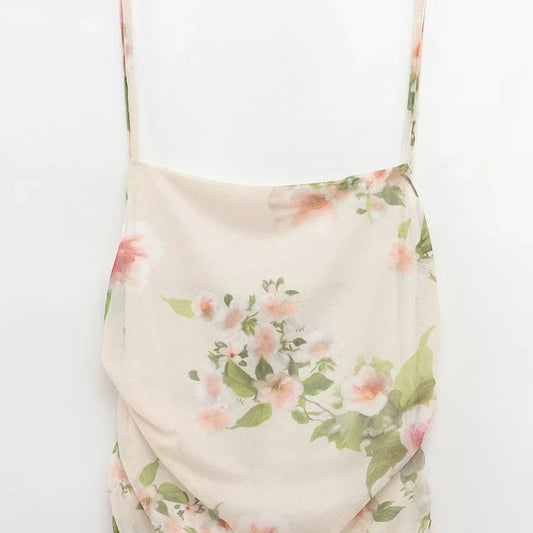 Elegant Slip Backless Midi Dress
