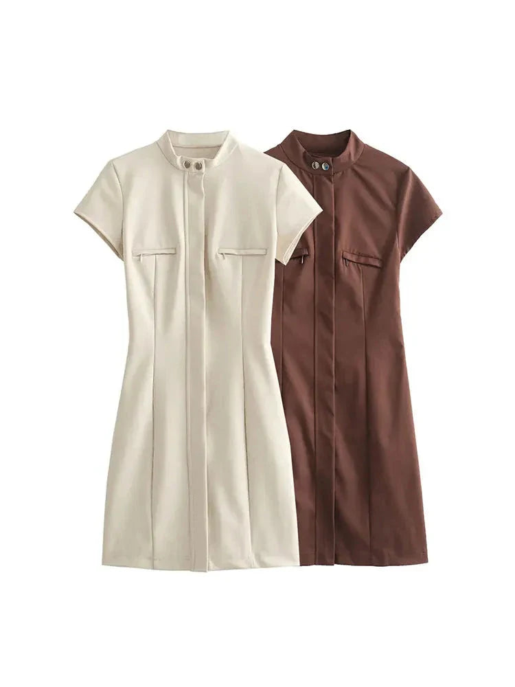 Vintage Mini Short Sleeve Mini Dress
