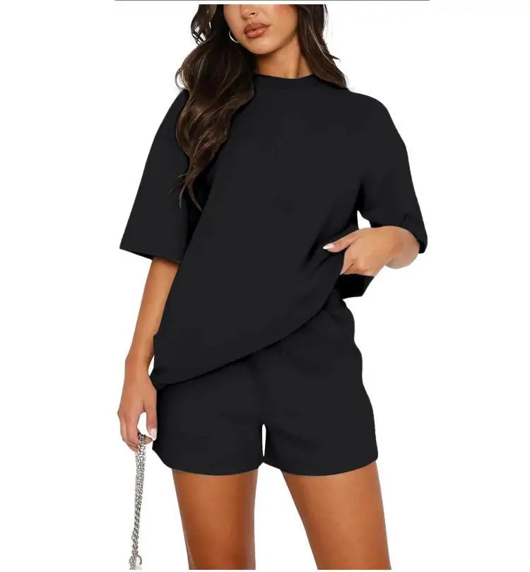 Casual Short Sleeve Two Piece Set