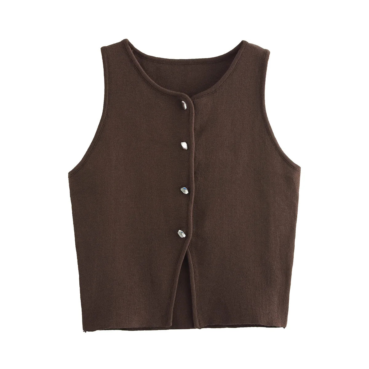 Knit Sleeveless Cropped Vest