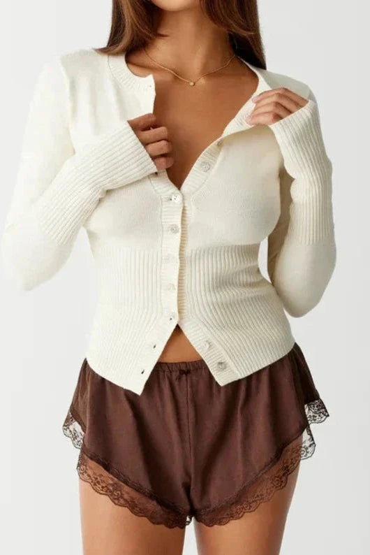 Long Sleeved Button Down Cardigan Sweater