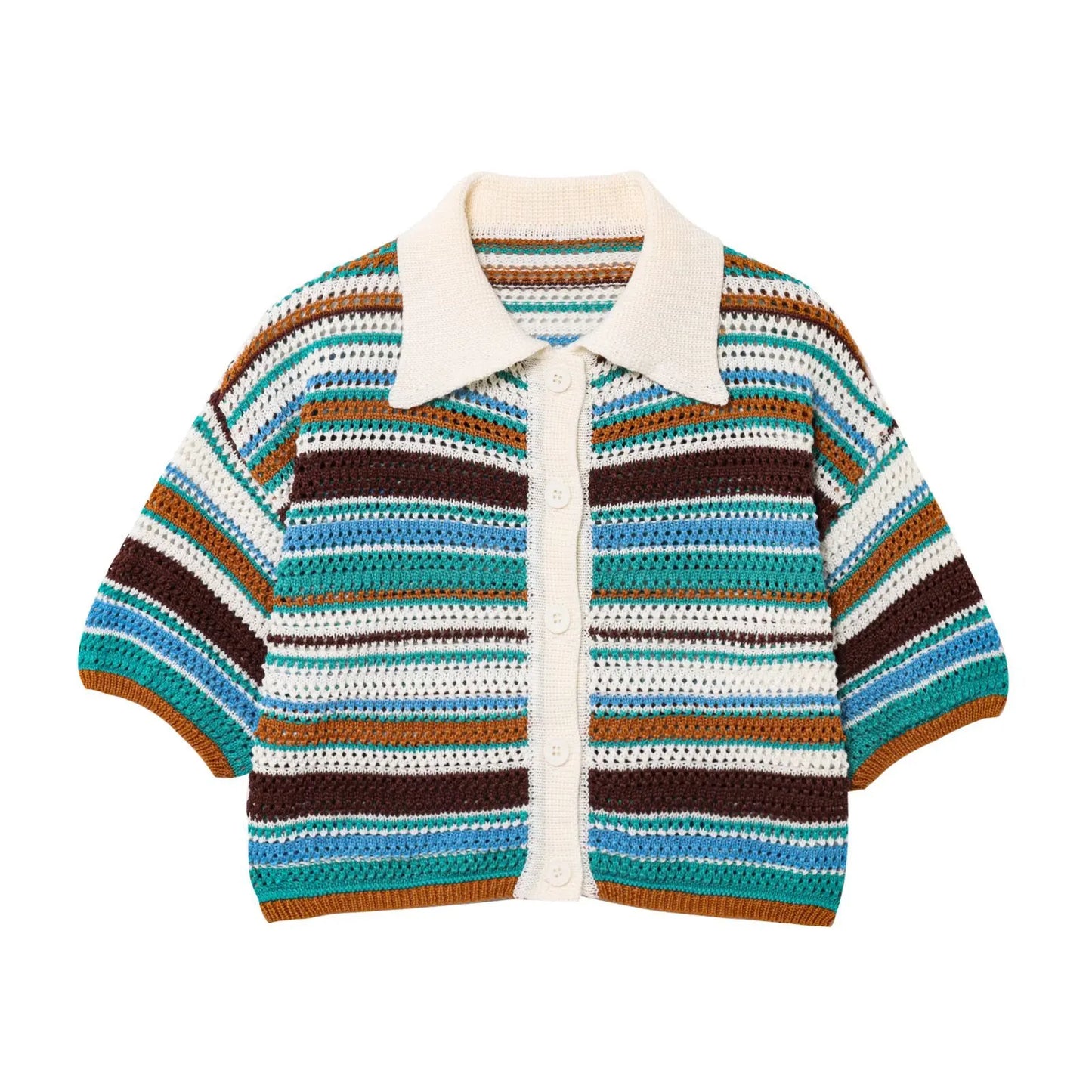 Stripe Printed Short Sleeve Set