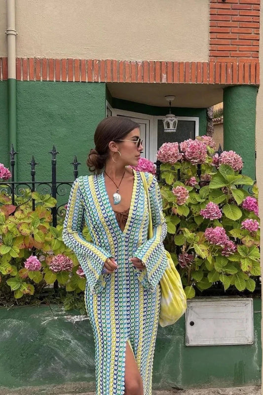 Crochet Knit Maxi Dress