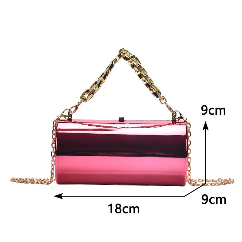 Cylinder Mini Evening Purse Clutch Bag