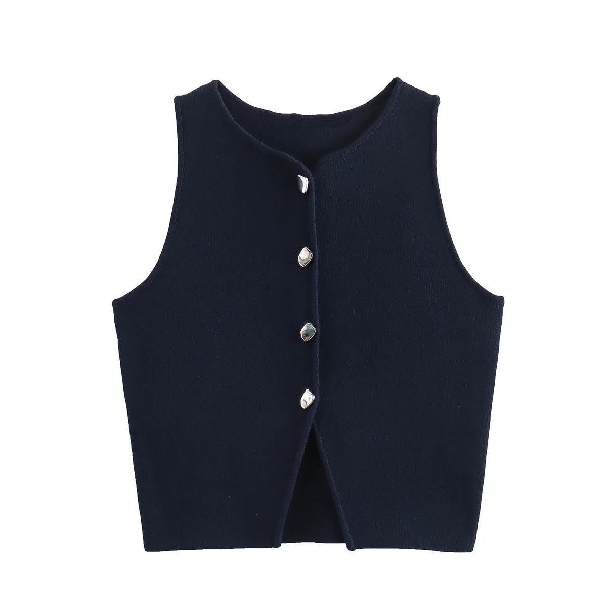Knit Sleeveless Cropped Vest
