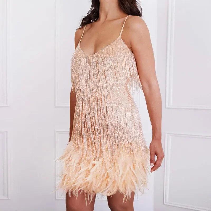 Tassel Fringed Bodycon Dress