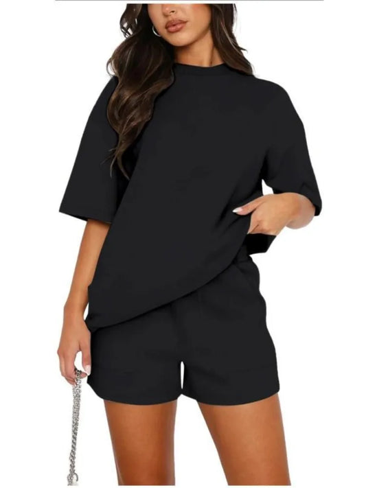Casual Short Sleeve Two Piece Set