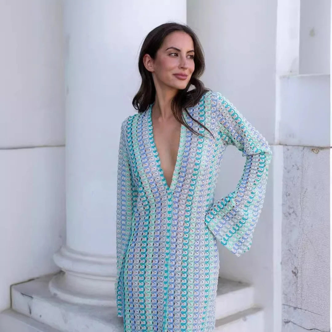 Crochet Knit Maxi Dress
