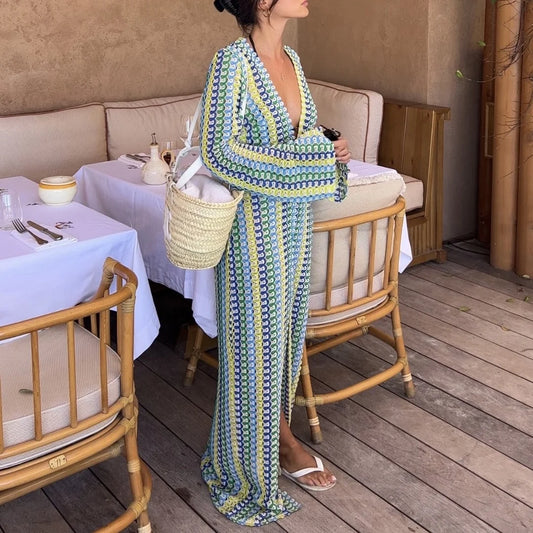 Crochet Knit Maxi Dress