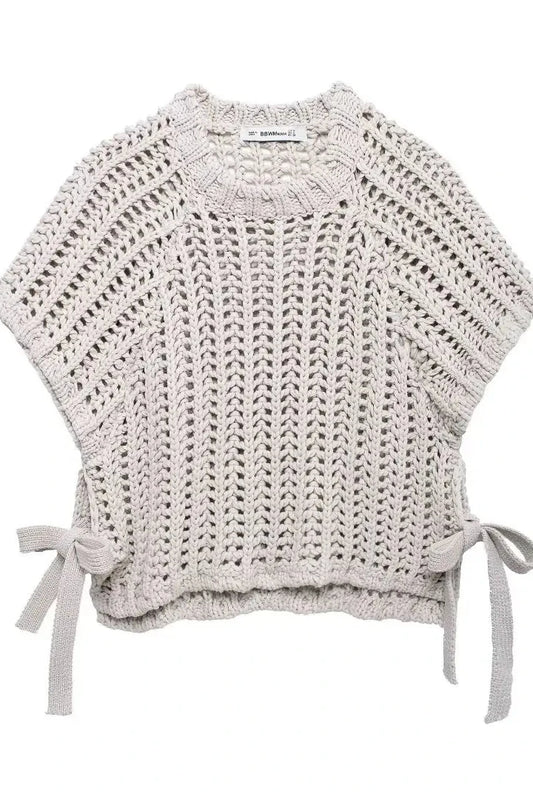 Hollow Out Knit Pullover Sweater Top